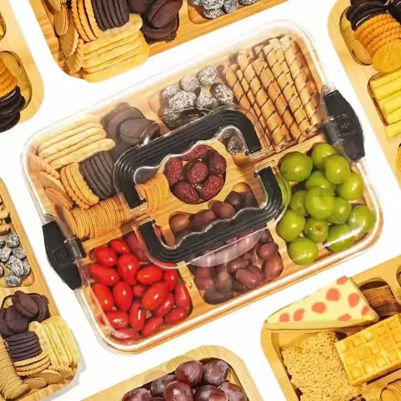 Wooden Cheese Board Snack Tray - огляд і ціна Food Snacks For Camping